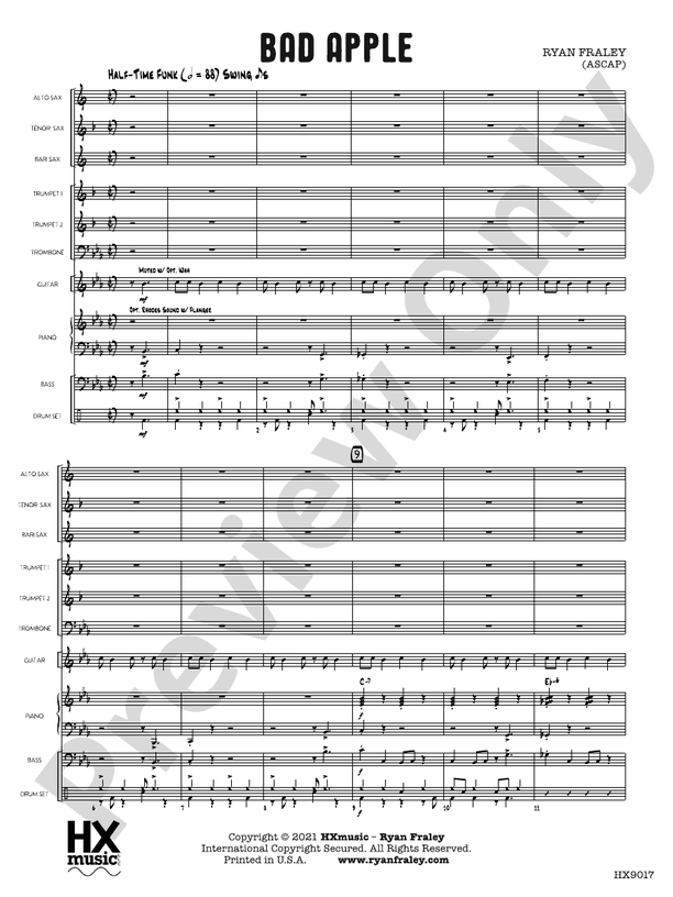 Bad Apple – Jazz Ensemble Conductor Score & Parts (Digital Download)