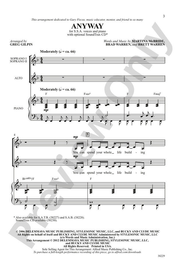 Anyway – SSA Choral Octavo (Digital Download)