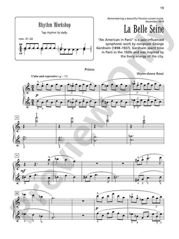 La Belle Seine - 1 Piano, 4 Hands (Digital Download)