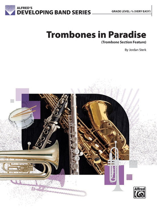Trombones in Paradise - Concert Band Conductor Score & Parts (Digital Download)