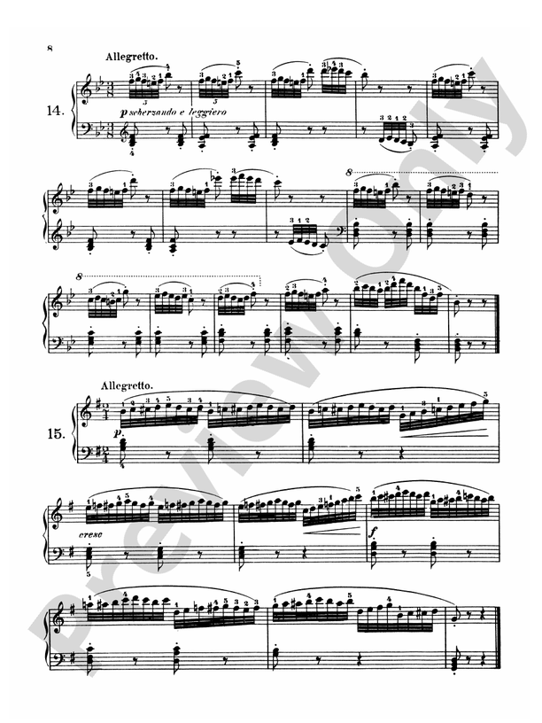 Czerny - 160 Eight-Measure Exercises, 821 - Piano Solo (Digital Download)