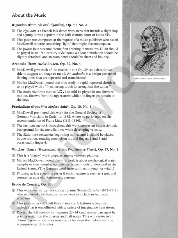 Classics for the Advancing Pianist: Edward MacDowell, Book 3: Early Advanced to Advanced Repertoire - Piano (Digital Download)