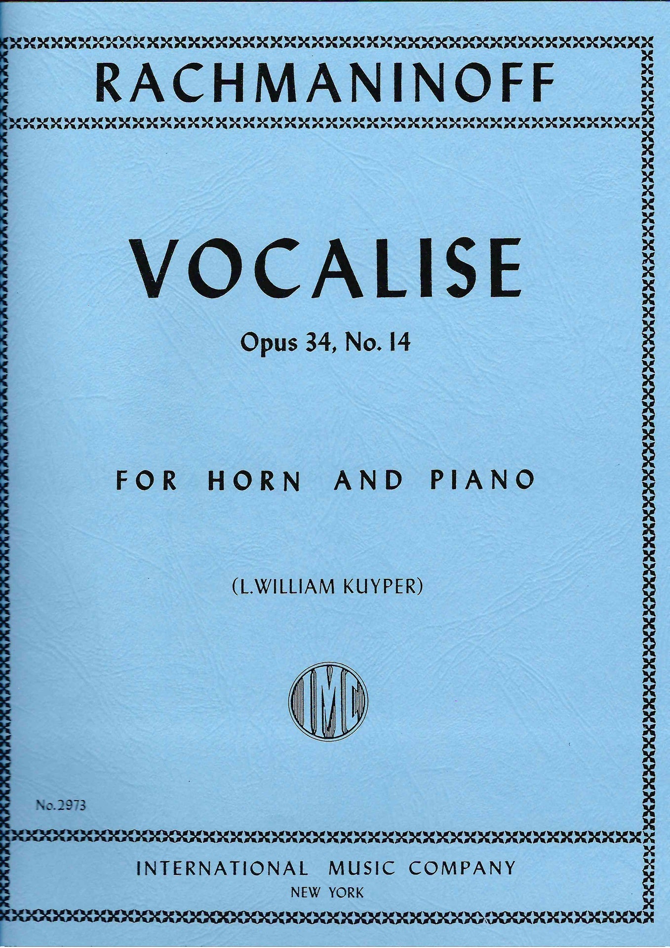 Rachmaninov - Vocalise Op34/14 - French Horn/Piano Accompaniment arranged by Kuyper IMC IMC2973