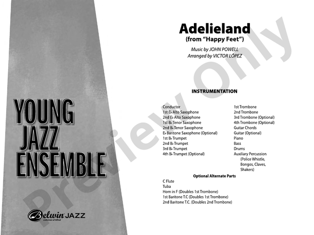 Adelieland (from Happy Feet) - Jazz Ensemble Conductor Score & Parts (Digital Download)