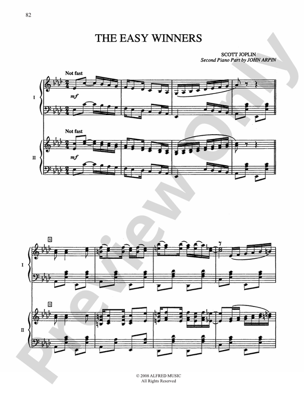 The Easy Winners - 2 Pianos, 4 Hands (Digital Download)
