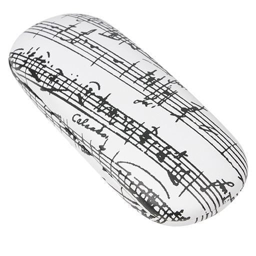 Glasses Case White with Black Manuscript