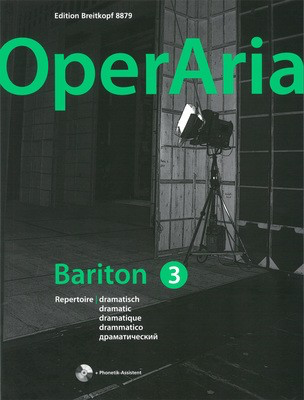 Opera Aria Baritone 3 - Dramatic - Classical Vocal Breitkopf & Hartel /CD