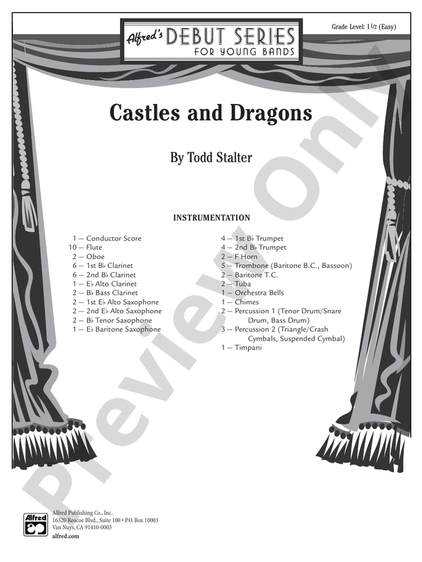 Castles and Dragons - Concert Band Conductor Score & Parts (Digital Download)