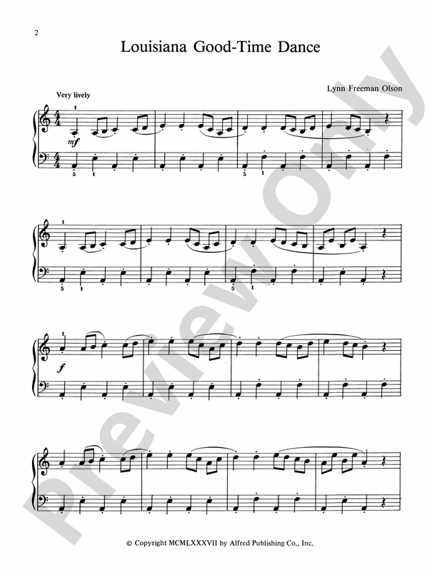 Louisiana Good-Time Dance - Piano (Digital Download)