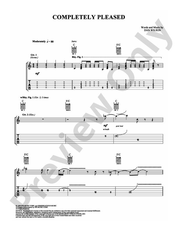 Completely Pleased - Guitar TAB (Digital Download)