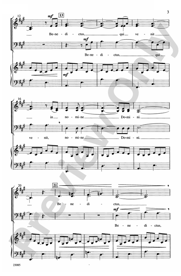 Benedictus - Brian Lewis – SAB Choral Octavo (Digital Download)