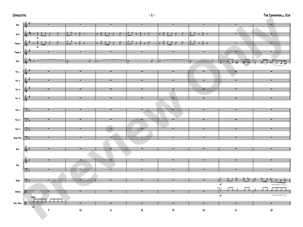 The Cannonball Run - Jazz Ensemble Conductor Score & Parts(Digital Download)