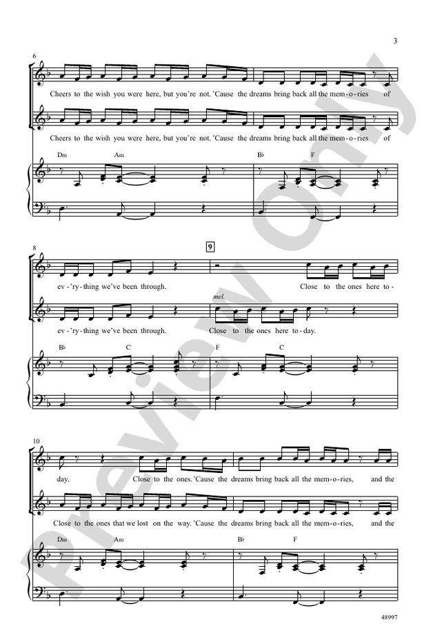 Memories - 2-Part Choral Octavo (Digital Download)