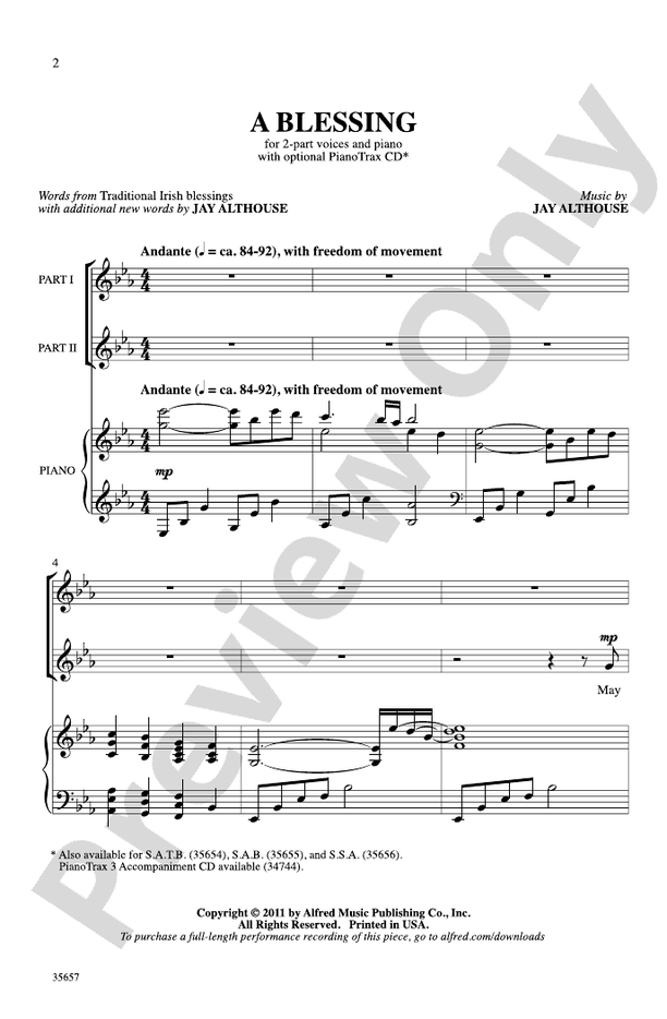 A Blessing - 2-Part Choral Octavo (Digital Download)
