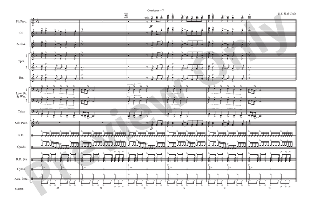 Roundabout – Marching Band Conductor Score & Parts (Digital Download)
