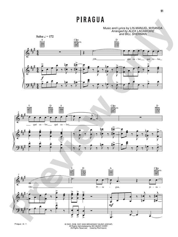 Piragua (Music from the Original Motion Picture Soundtrack, In The Heights) - PVG (Digital Download)