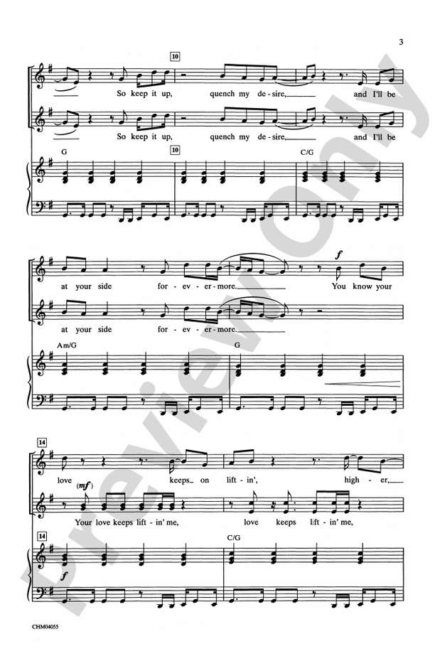 (Your Love Has Lifted Me) Higher and Higher - SSA Choral Octavo (Digital Download)