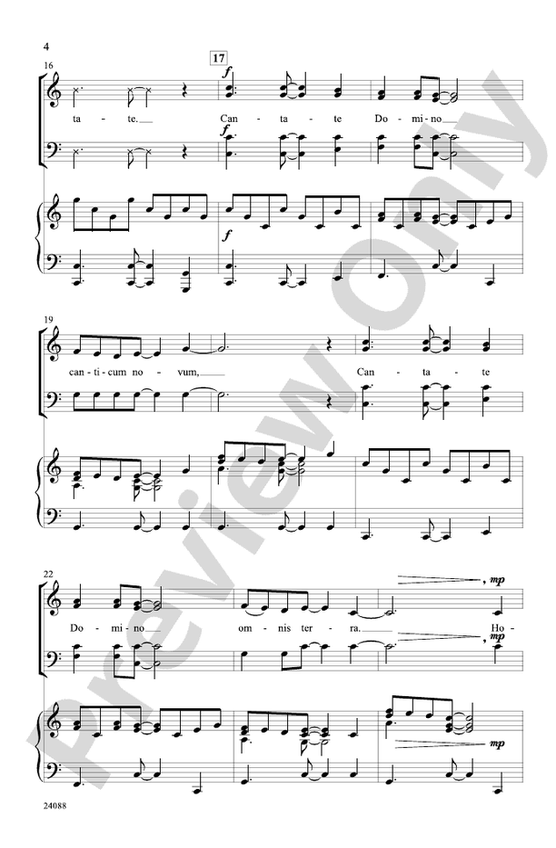 Cantate Domino - Arr. Sally K. Albrecht – SATB Choral Octavo (Digital Download)