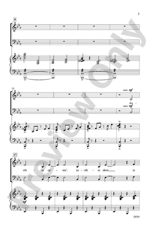 Another Op'nin', Another Show - Arr. Philip Kern – SATB Choral Octavo (Digital Download)