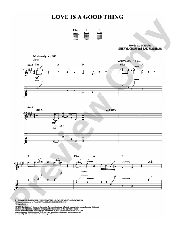 Love is a Good Thing - Guitar TAB (Digital Download)