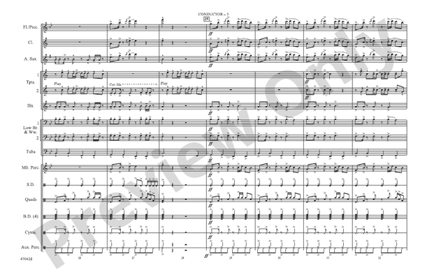 One Foot – Marching Band Conductor Score & Parts (Digital Download)