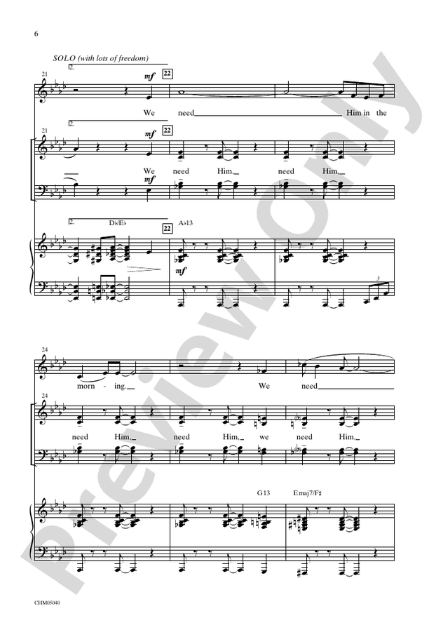 If We Ever Needed the Lord Before (We Sure Do Need Him Now) - SATB Choral Octavo (Digital Download)