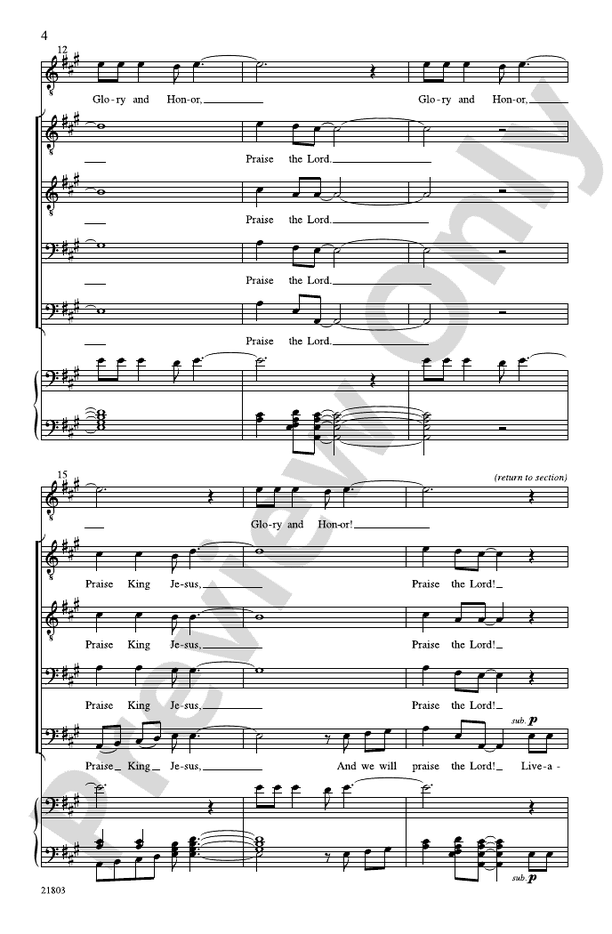 Live-a-Humble – TTBB, a cappella Choral Octavo (Digital Download)