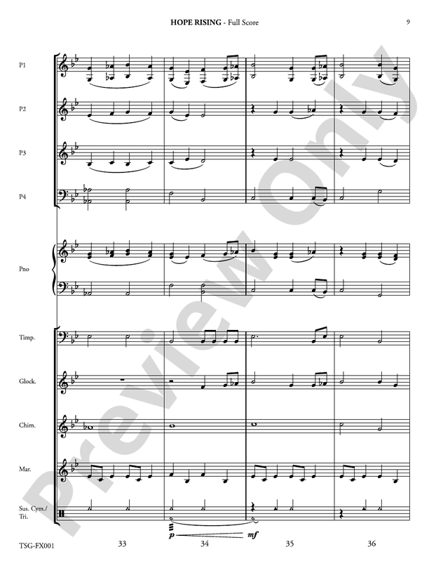 Hope Rising (Flexible Arrangement) - Concert Band Conductor Score & Parts (Digital Download)