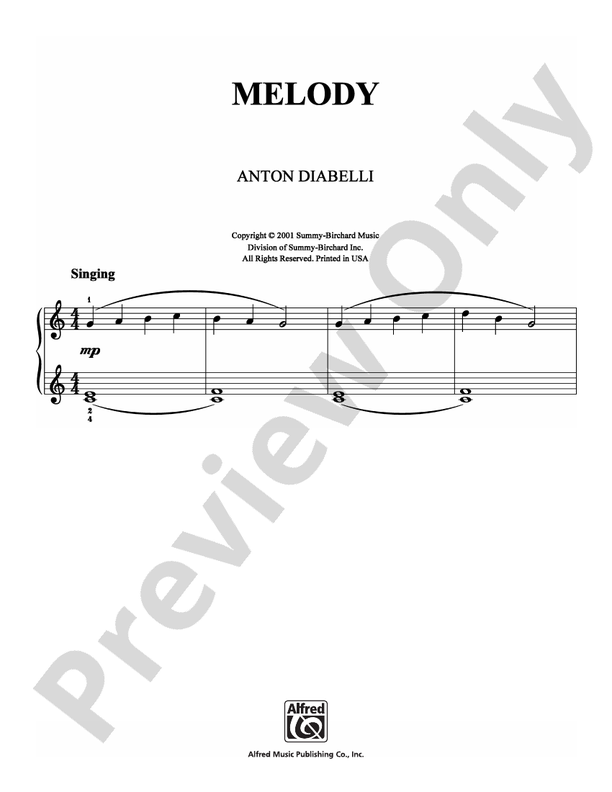 Diabelli - Melody - Easy Piano (Digital Download)
