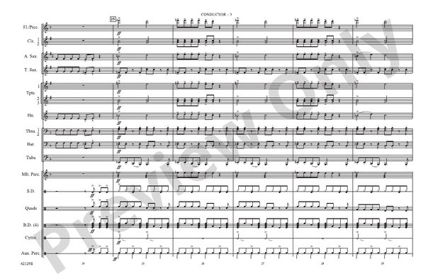 Workin' for a Livin' – Marching Band Conductor Score & Parts (Digital Download)