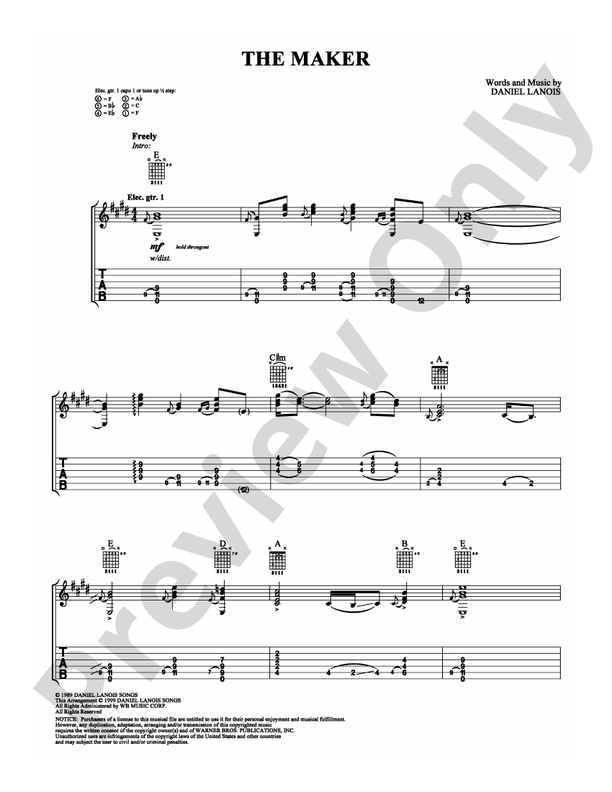 The Maker - Guitar TAB (Digital Download)