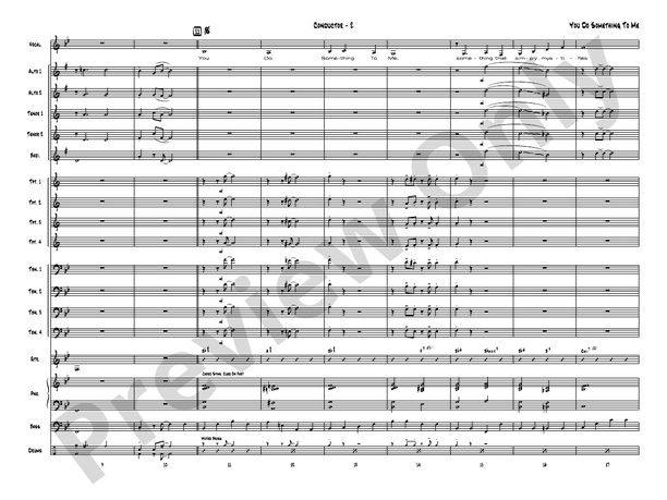 You Do Something to Me - Jazz Ensemble Conductor Score & Parts(Digital Download)