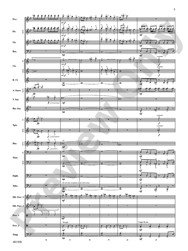 Mouvement Frenetique - Concert Band Conductor Score & Parts (Digital Download)