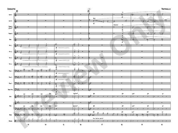 Pentonsilic – Jazz Ensemble Conductor Score & Parts (Digital Download)