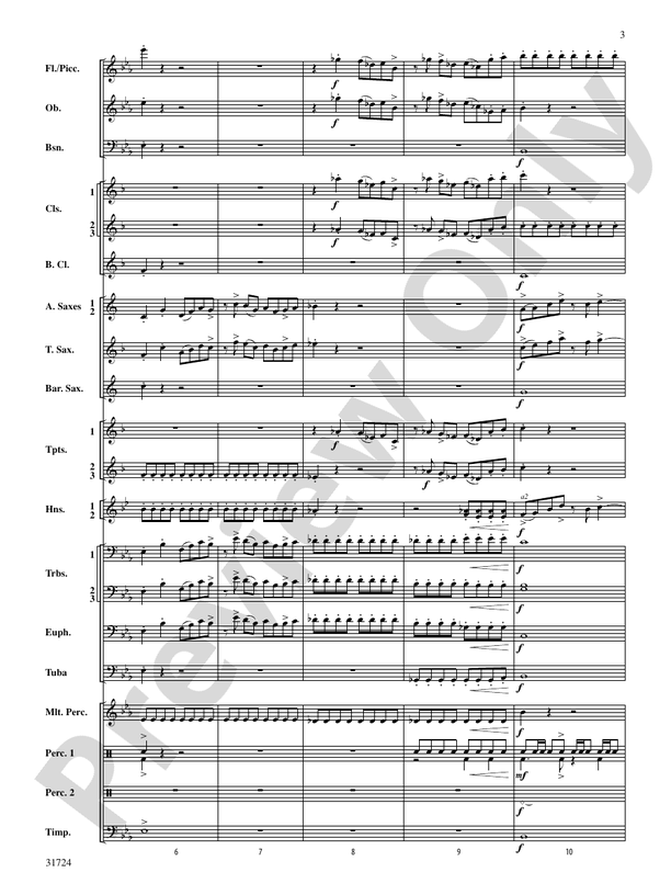 Choreography - Concert Band Conductor Score & Parts (Digital Download)
