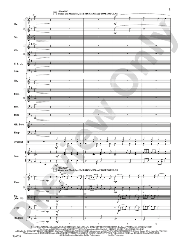 The Best of Jim Brickman - Full Orchestra Conductor Score & Parts (Digital Download)
