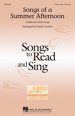 Songs of a Summer Afternoon - 3-Part Treble Emily Crocker Hal Leonard Octavo