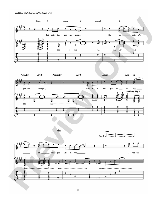 Can't Stop Loving You - Guitar TAB (Digital Download)