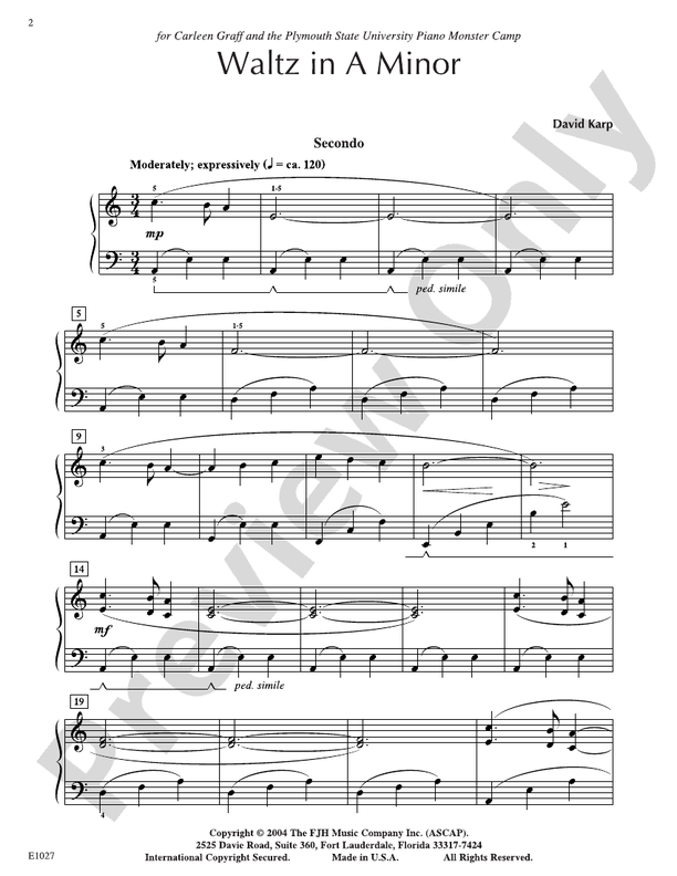 Waltz in A Minor - DSM-DE1027 - Piano (Digital Download)