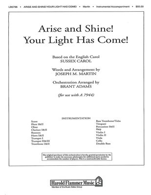 Arise and Shine! Your Light Has Come! - (from Journey of Promises) - Joseph M. Martin - Brant Adams Shawnee Press Score/Parts