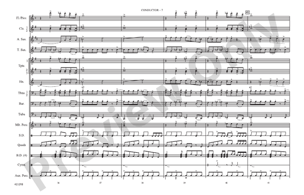 Workin' for a Livin' – Marching Band Conductor Score & Parts (Digital Download)