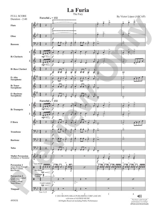 La Furia - Concert Band Conductor Score & Parts (Digital Download)