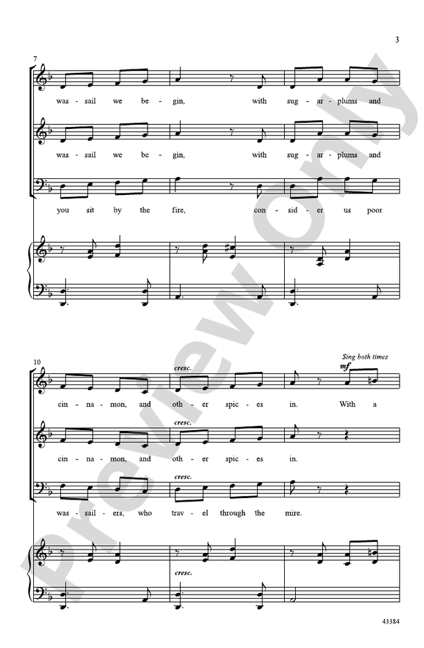 A Jolly Wassail - SAB Choral Octavo (Digital Download)
