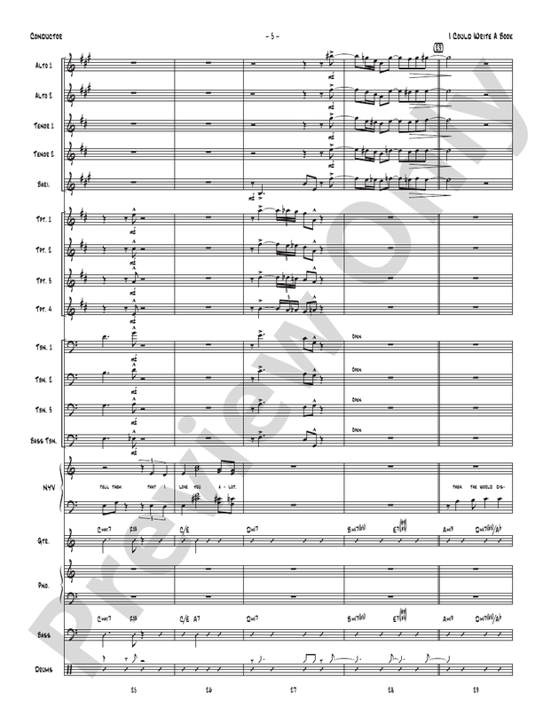 I Could Write a Book - Jazz Ensemble Conductor Score & Parts (Digital Download)