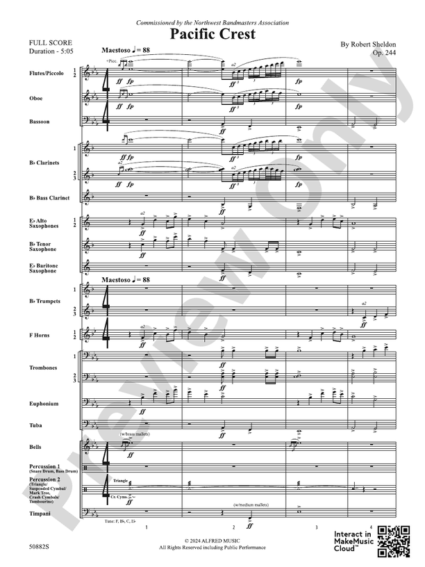 Pacific Crest – Concert Band Conductor Score & Parts (Digital Download)