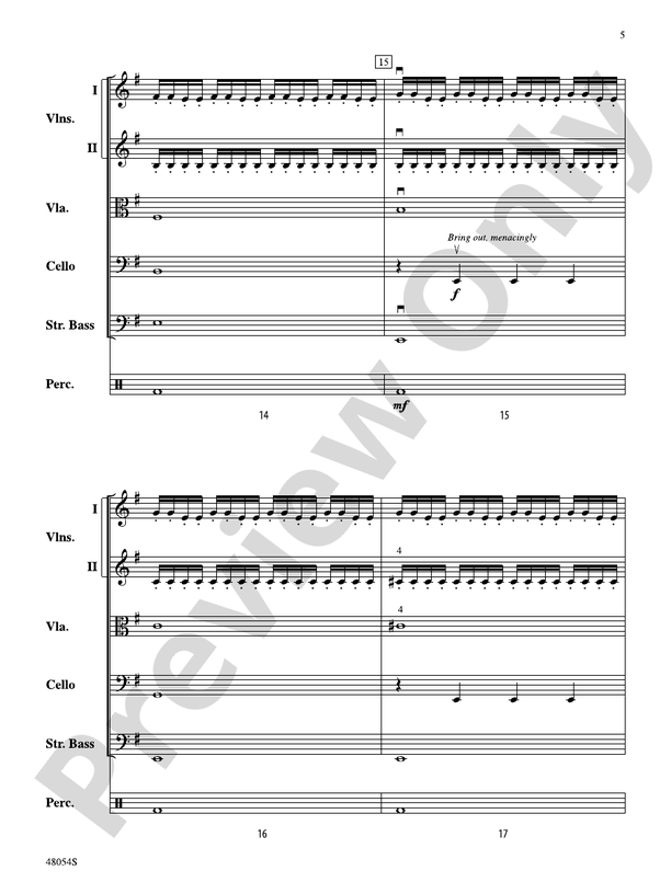 V - String Orchestra Conductor Score & Parts (Digital Download)