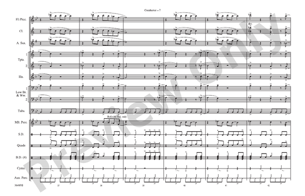 Black Dog – Marching Band Conductor Score & Parts (Digital Download)