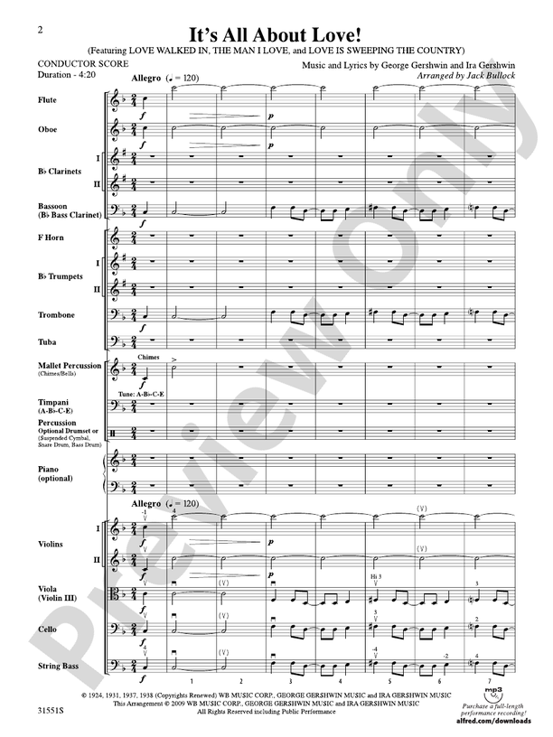 It's All About Love! – Full Orchestra Conductor Score & Parts (Digital Download)