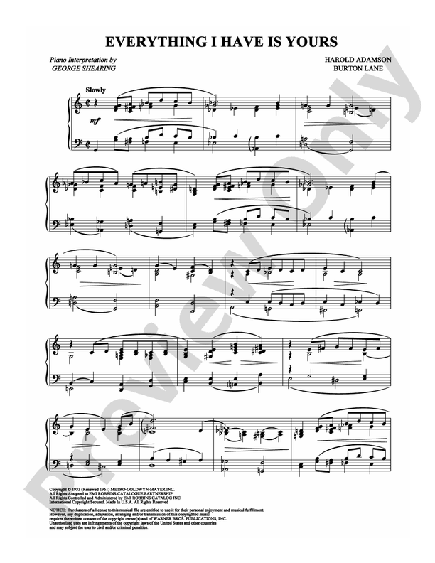 Everything I Have Is Yours - DSM-PS-0000718 - Piano (Digital Download)