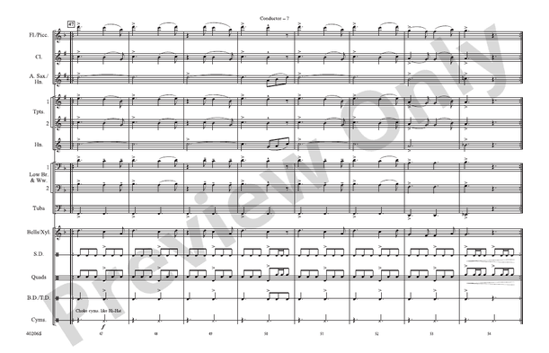 Lovin', Touchin', Squeezin' – Marching Band Conductor Score & Parts (Digital Download)